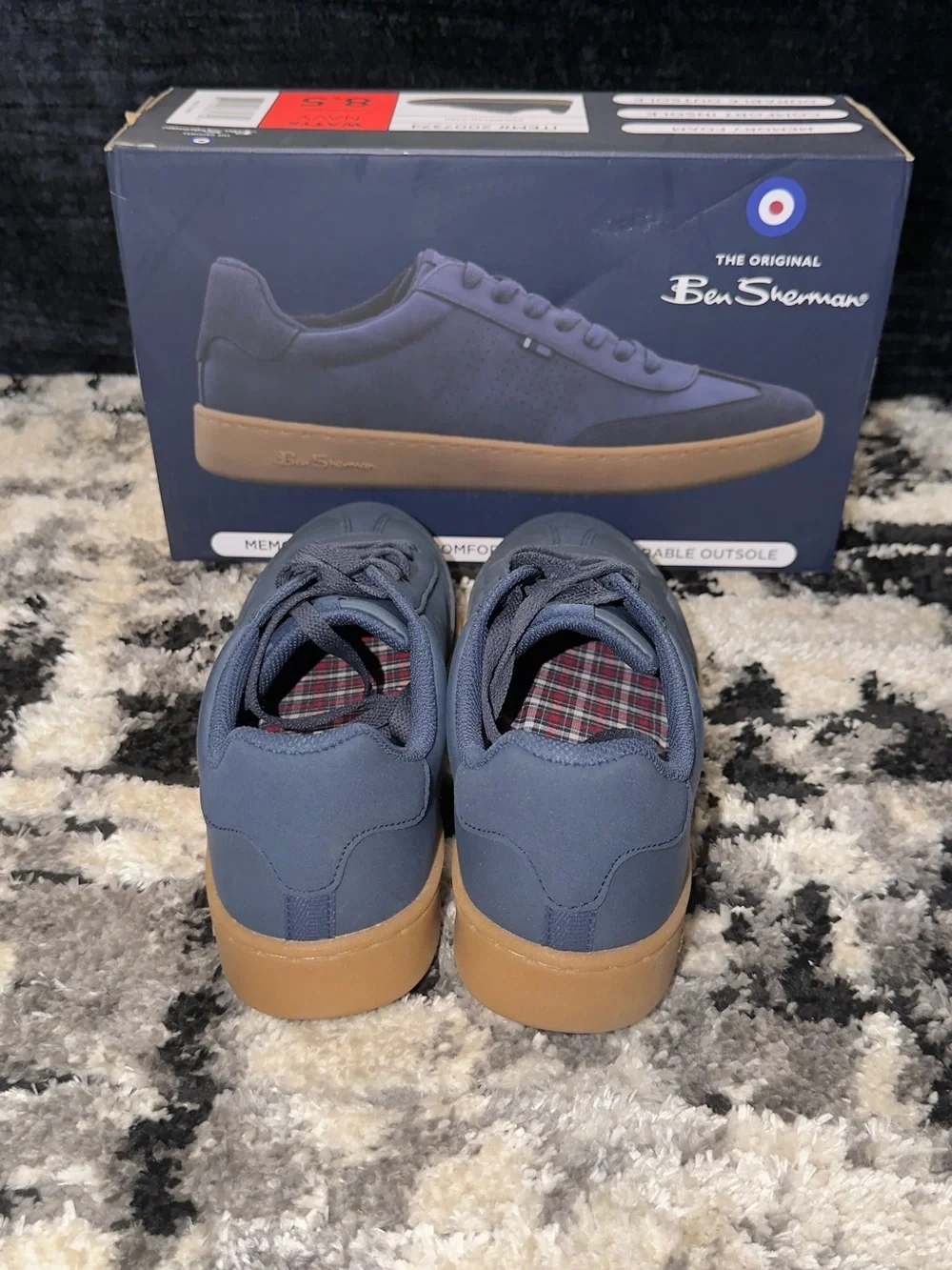 Ben Sherman Navy and Gum Casual Lace-Up Sneakers